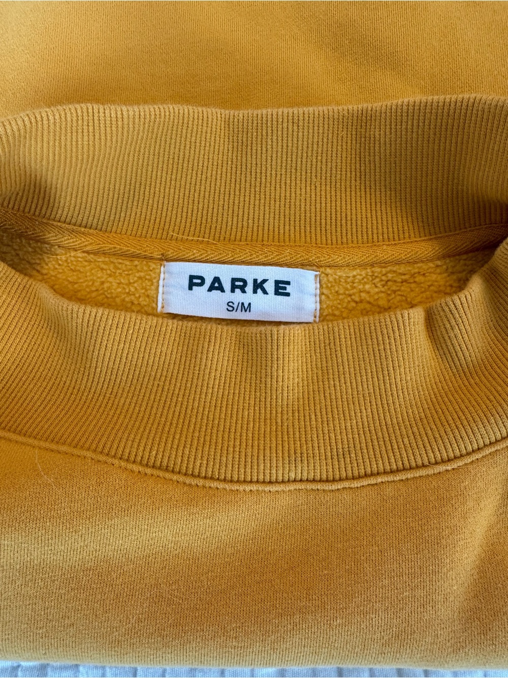 Yellow PARKE Mockneck Sweatshirt - Picture 2 of 3